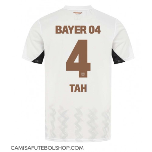 Camisa de time de futebol Bayer Leverkusen Jonathan Tah #4 Replicas 2º Equipamento 2024-25 Manga Curta